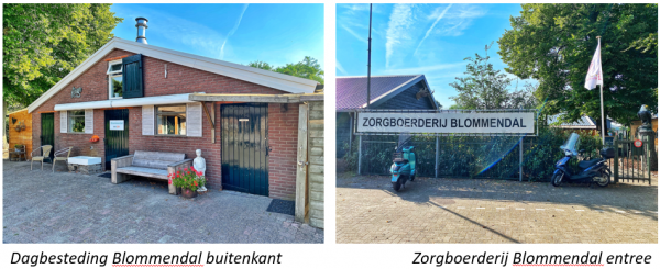 Dagbesteding Blommendal voorkant en entree